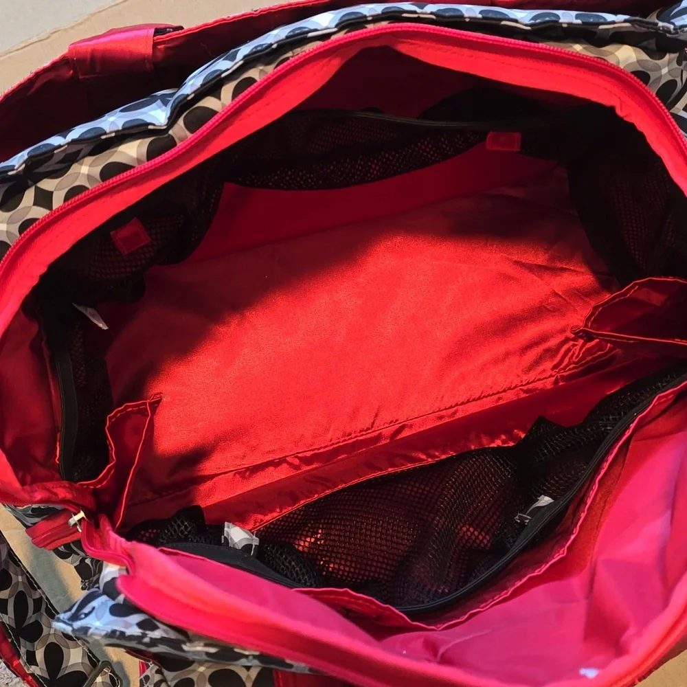 Ju-Ju-Be Black and Red Mesh Tote
